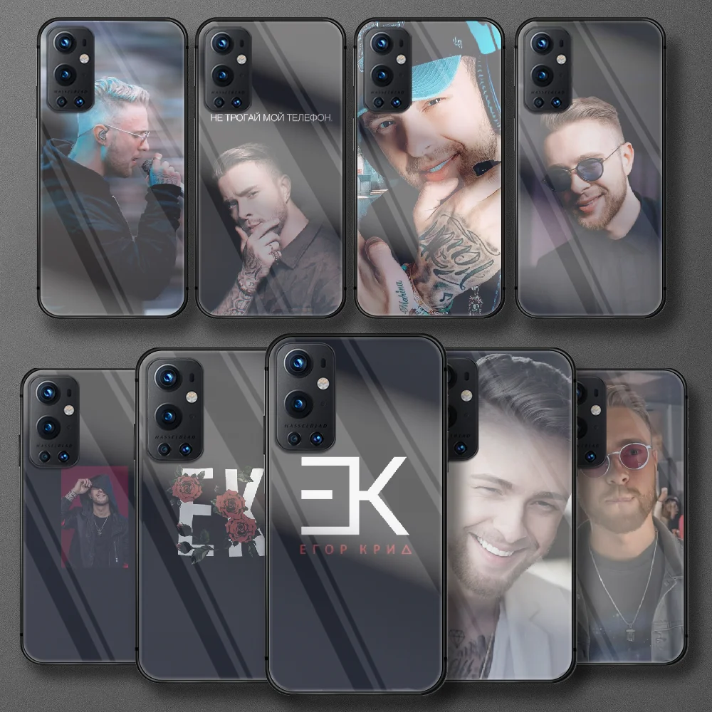 

Egor Kreed EK Tempered Glass Phone Case For Oneplus Realme Q3 C21 GT Nord 5 6 7 8 9 T Pro Oppo Find X3 Cover Silicone Waterproof