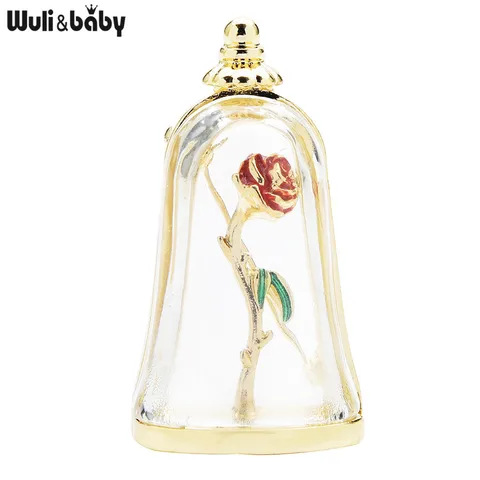 Wuli&baby Эмалированная брошь с розой