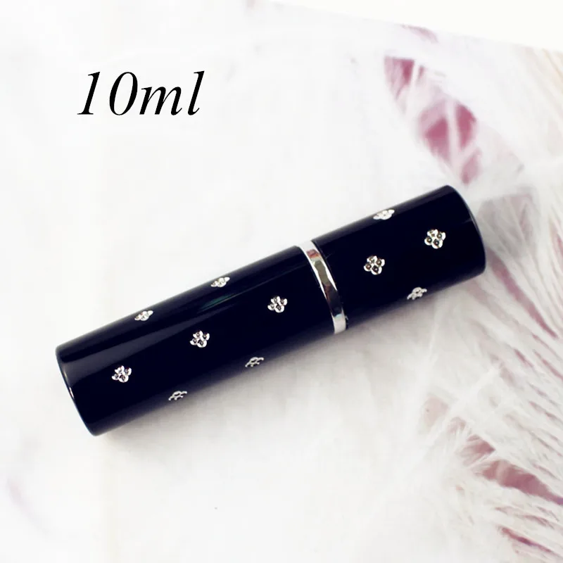 10ml Black 1 шт. 5 мл 10 мл мини портативный флакон духов для путешествий многоразовый пустой распылитель духов Металлический распылитель ароматизатор насос чехол - Цвет: 10ml Black