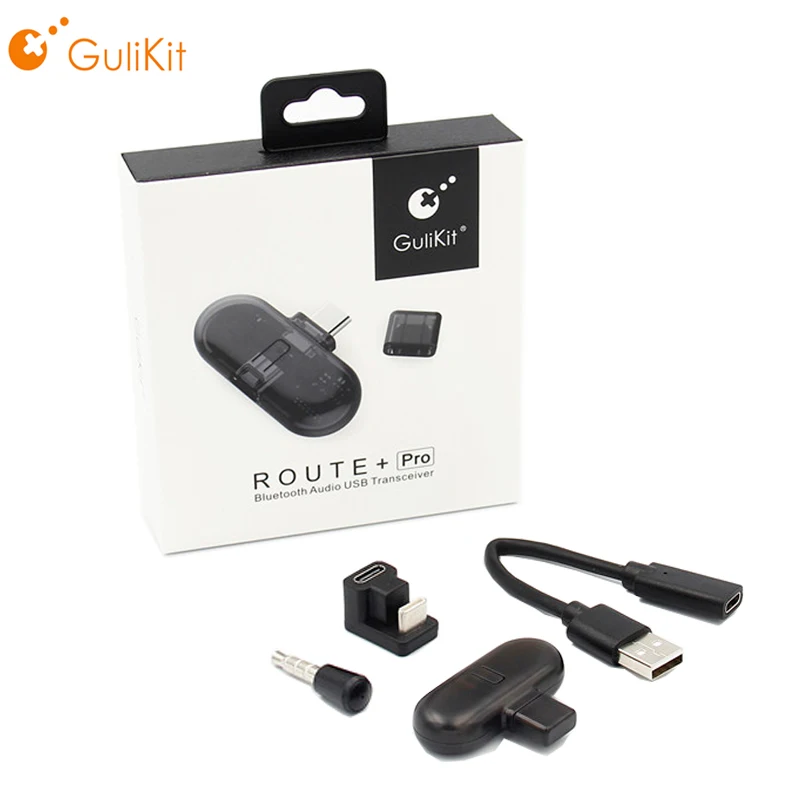 

Беспроводной Bluetooth-приемник или передатчик GuliKit Route + Pro, с аудиокабелем USB-C, с микрофоном 3,5 мм