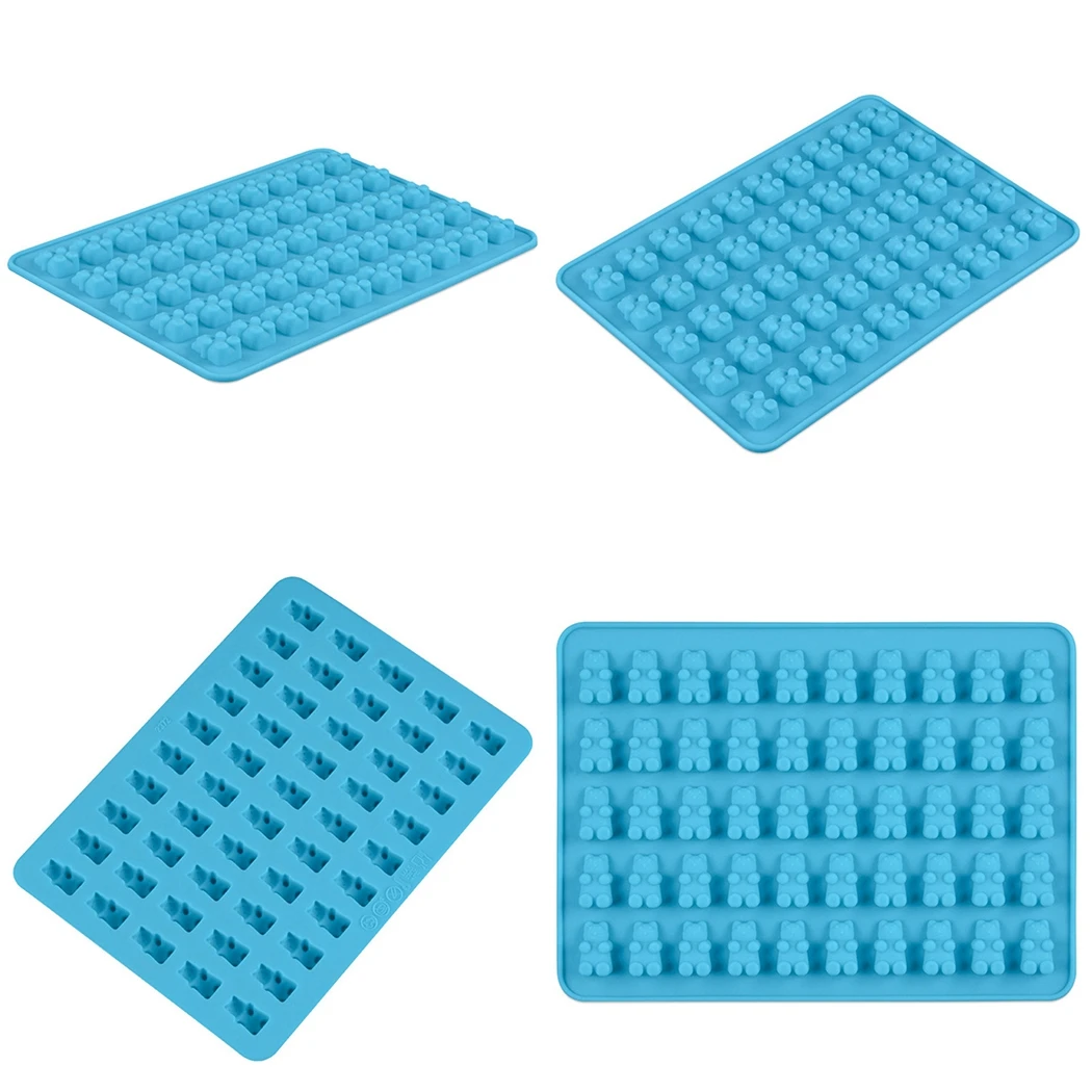

DIY Multi-use Silicone Cake Tools Mold 1 Set 50 Cavity Silicone Gummy Bear Chocolate Mold Candy Maker Ice Tray Jelly Moulds