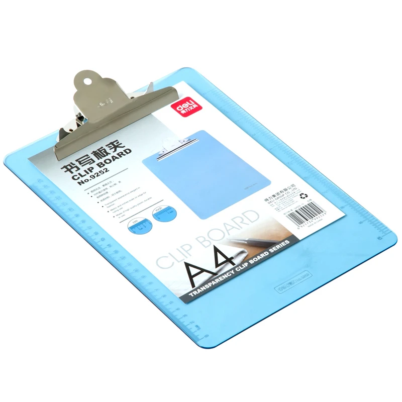

DL 9252 A4 clamp writing plate clamp Cushion plate writing pad Stationery office supplies for students