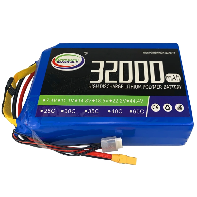 6S RC LiPo батарея 22 2 V 32000mAh 25C для вертолета самолета дрона мультиротора гексакоптера
