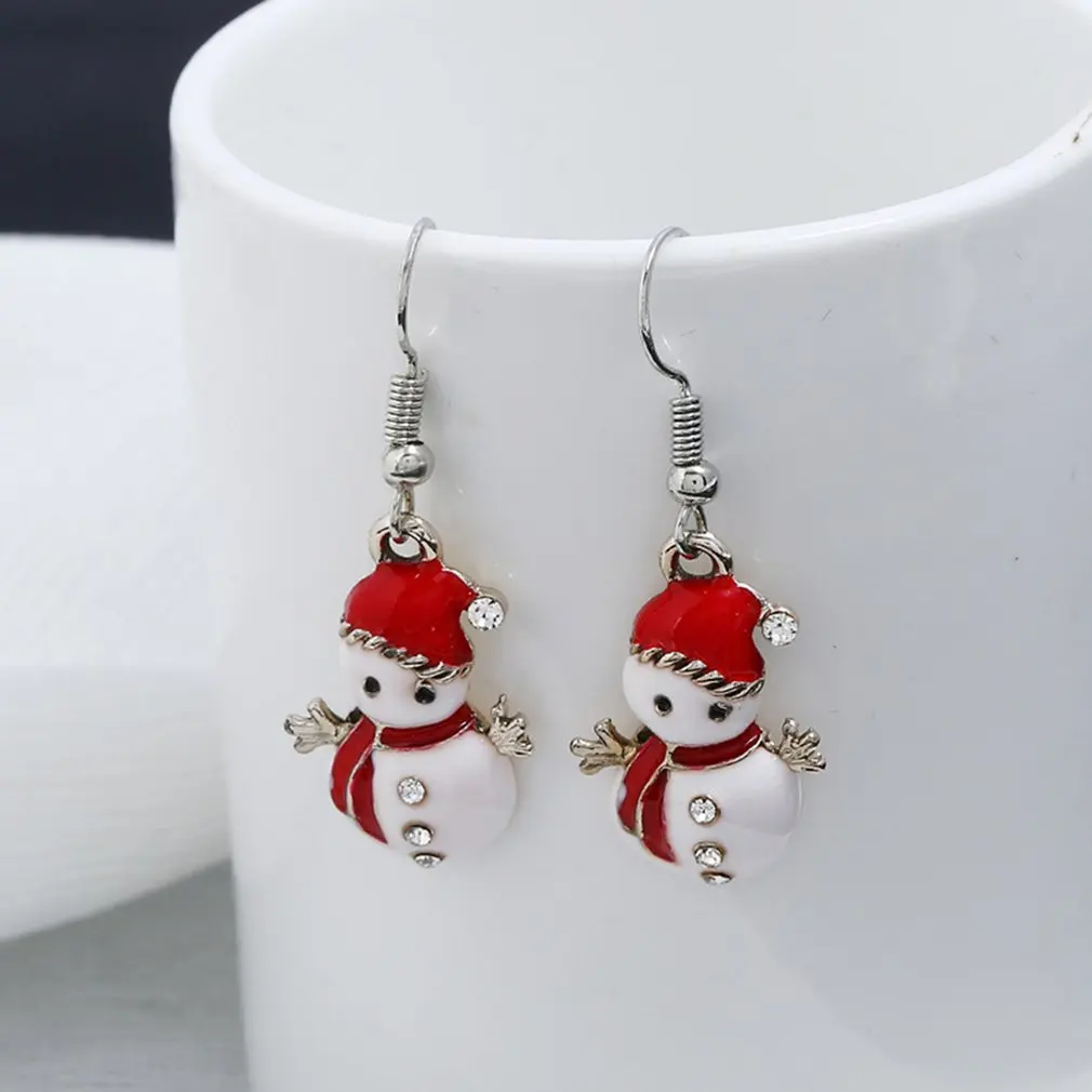 

New Christmas Snowman Snowflake Santa Stud Earrings Fashion Festival Cute Chris For Women Girls Teens Fashion Gift Decoration