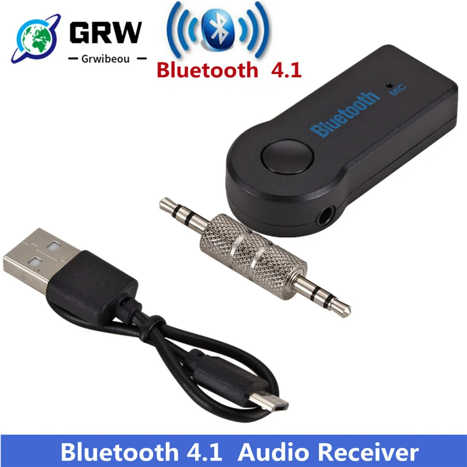 

GRWIBEOU 2 in 1 Wireless Bluetooth 5.0 Receiver Transmitter Adapter 3.5mm Jack For Car Music Audio Aux A2dp Headphone Reciever