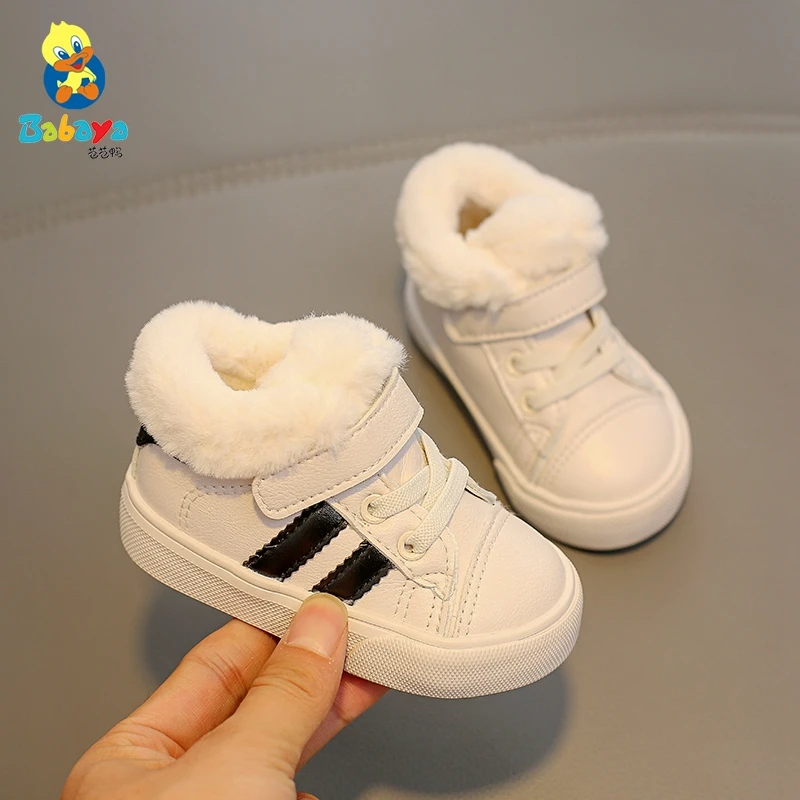 Children Shoes Baby Snow Boots 1-3 Years Old Plus Velvet Girls Boots 2020 New Baby Boys Shoes Winter Shoes Toddler First Walkers