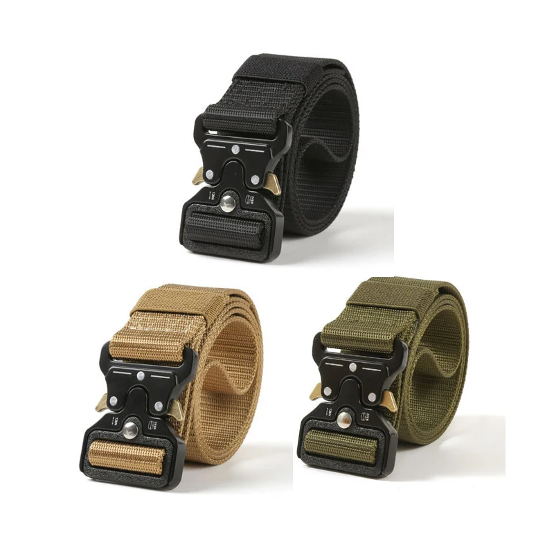 

Unisex outdoor sports tactical multifunctional high quality canvas belt for men female luxury male Jeans army designer Trouser