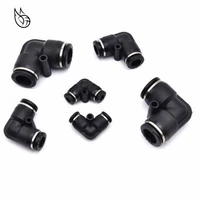 black l shaped elbow 4mm to 16mm od hose tube one touch push in air pneumatic fitting quick connector fittings plastic gas