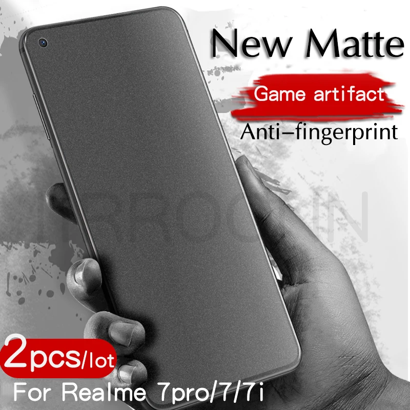 

2Pcs/lot Matte Tempered Glass For Realme 7 Pro 7i Screen Protector For OPPO Realme C17 realme 7i Glass for realme 7Pro IIRRROONN