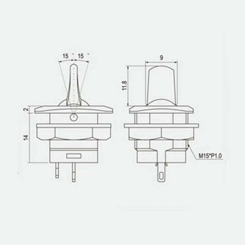 5Pcs SCI R13-402I 3Pin Momentary MOM-OFF-MOM 3Position SPDT Round Toggle Switch | Инструменты