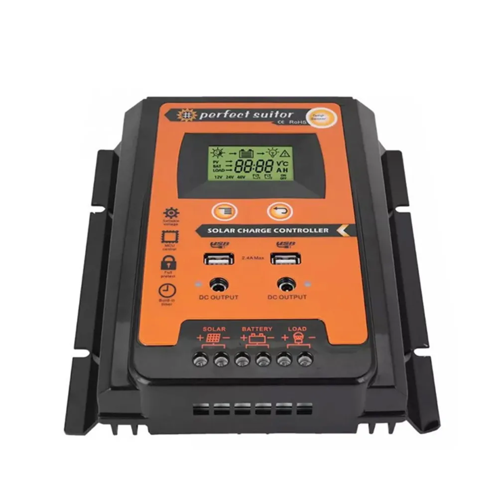 ШИМ 30 А 12 В 24 постоянного тока регулятор заряда солнечной батареи Контроллер с