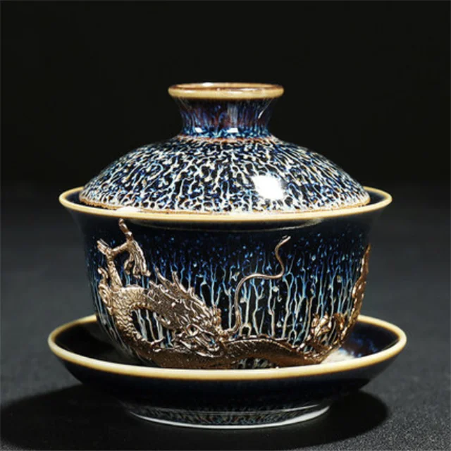 Креативный Семейный комплект с крышкой блюдце винтажная посуда для напитков