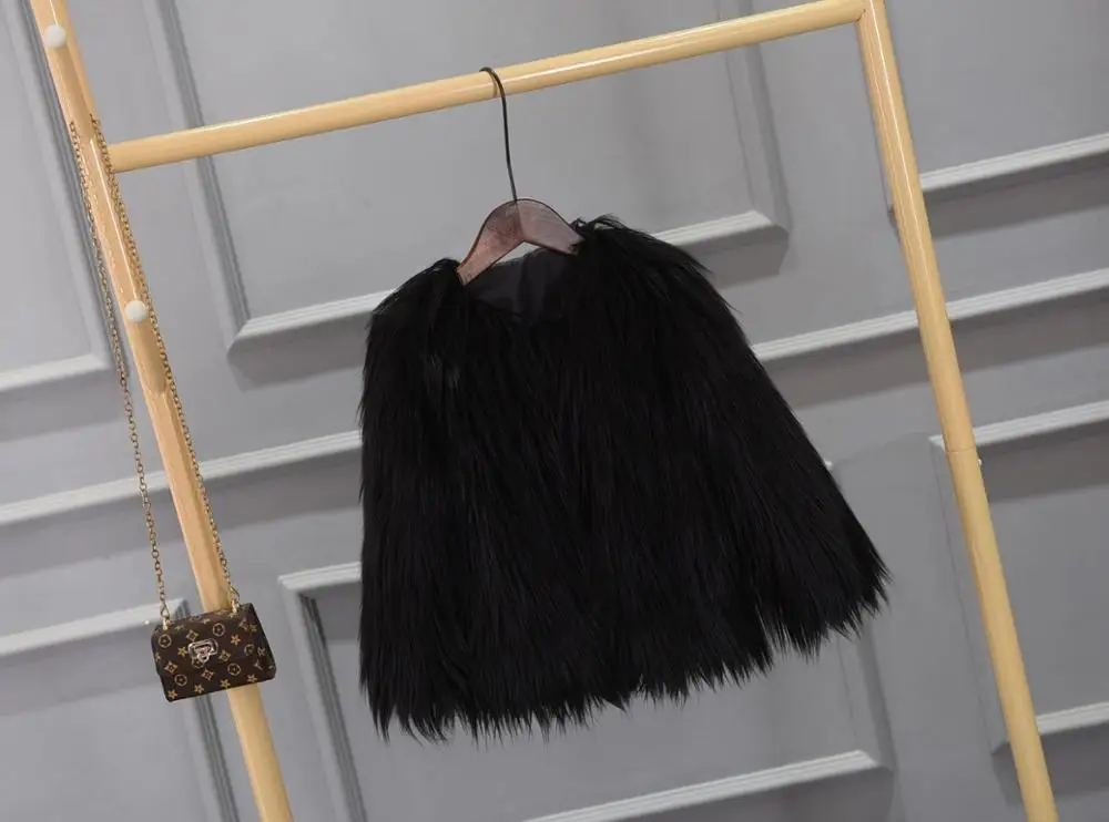 Женское пальто из искусственного меха осенне-зимняя верхняя одежда официальные