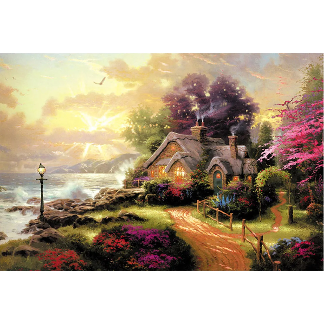 

Hot Sale 1000Pcs Wooden Jigsaw Puzzle For Adult Brain-Training Toy For Children Educational Toys Birthday Gift - Fairy Tale Hut