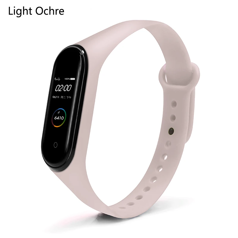 Light Ochre BOORUI для xiaomi mi band 4 ремешок Модный Цветной mi band 4 ремешок силиконовый mi band 4 Ремень Замена для xiaomi mi 4 band - Цвет: Light Ochre
