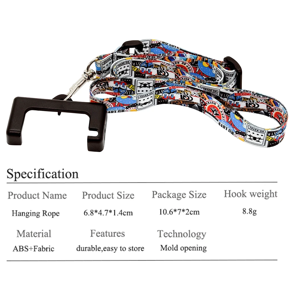 

Remote Controller Lanyard Strap Portable Lightweight Drone Accessories Durable Graffiti With Hook Outdoor For DJI Mavic Air 2S