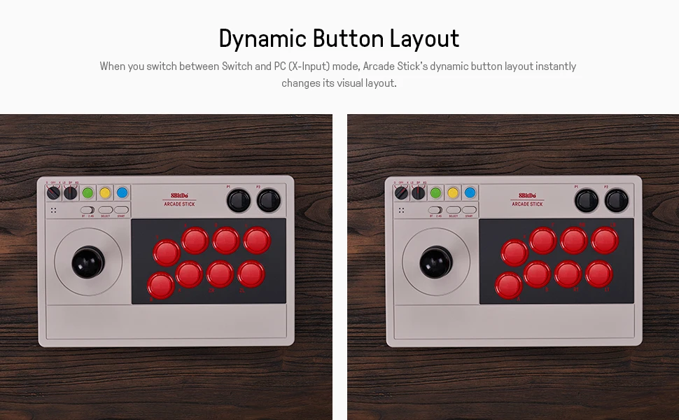 

GENUINE 8BitDo Arcade Stick Joystick Game Controller fo Nintendo Switch PC Steam
