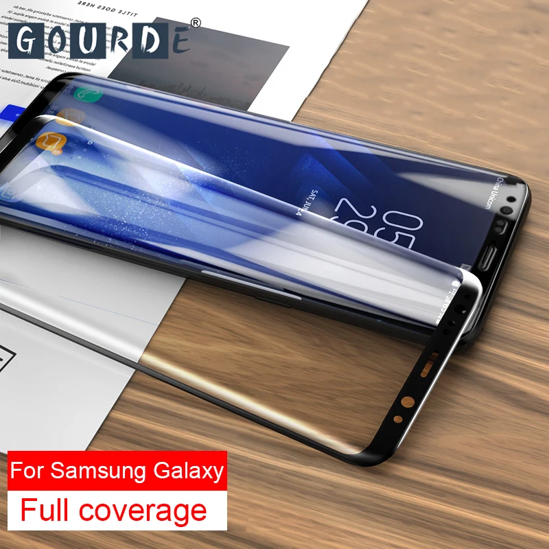 Gourde полностью изогнутое закаленное стекло для samsung Galaxy S9 S8 Plus Note 8 9 Защитная