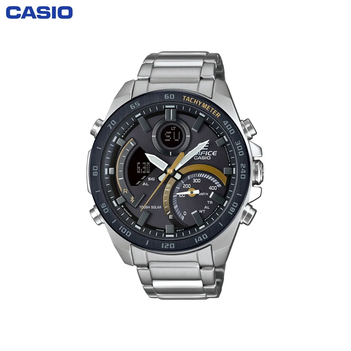 Кварцевые наручные часы Casio ECB-900DB-1CER Мужские аксессуары на браслете с хронографом
