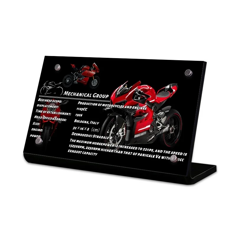 

Acrylic Display Stand Brand NamePlate Compatible For lego 42107 Building Blocks Bricks Toys For Children Kids