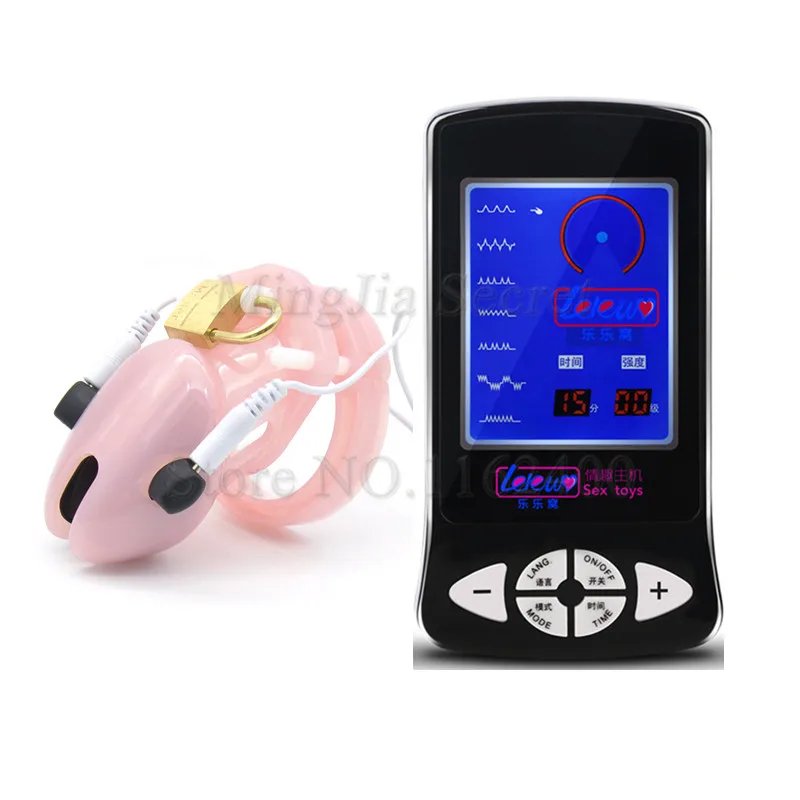 Эротический магазин короткий электрошоковый Мужской Пояс верности клетка для