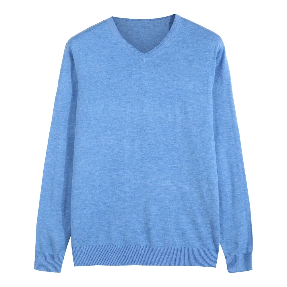 

2020 autumn new men's knitted pullover cashmere sweater casual business V-neck thin slim-fit sweater brand clothes