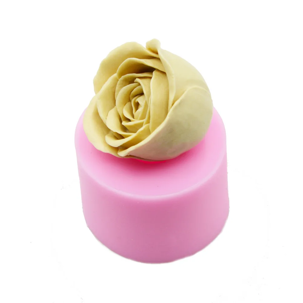 Новая 3D Цветочная форма для мыла маленького размера пион помадка торт