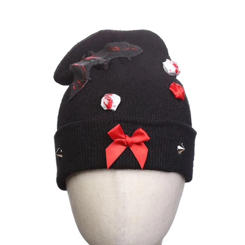 

Halloween Witch Blood Horror Hat Men's And Women's Wool Knit Hat Fashion Gifts XX9D