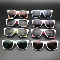 16 pairs white frame uv protection neon colors 80s retro style party favors sunglasses personalized gift wedding souvenirs