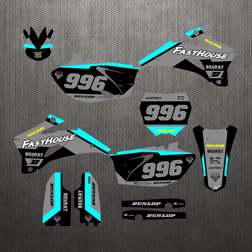 Бесплатные пользовательские цифры имя Мотокросс 3M графические наклейки Наборы