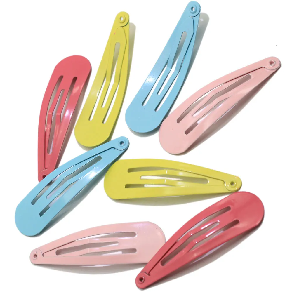 

100/50PCS Cute Color Snap Hair Clip Metal Barrettes For Baby Children Girls Accessories