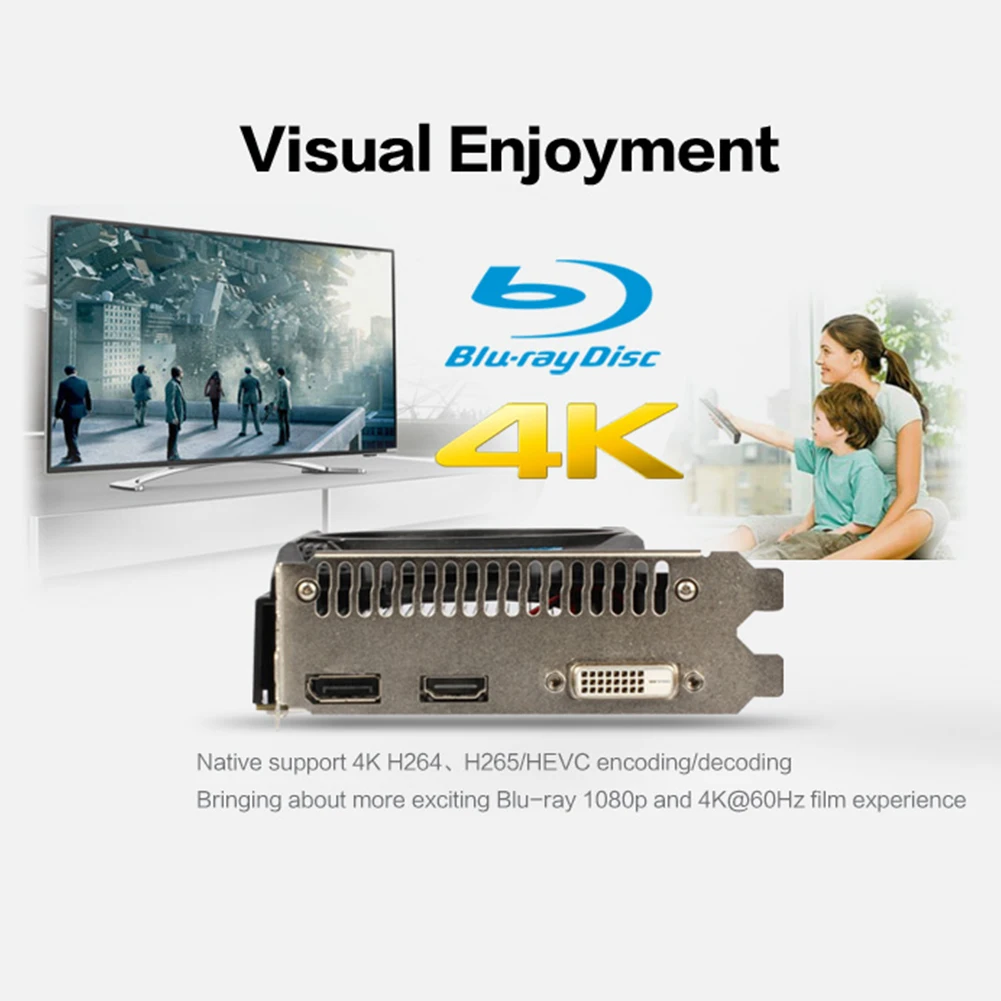 Видеокарта Yeston RX550 4 ГБ 3 0 бит GDDR5 для настольного компьютера Pcie 8X HDMI DVI-D игровые