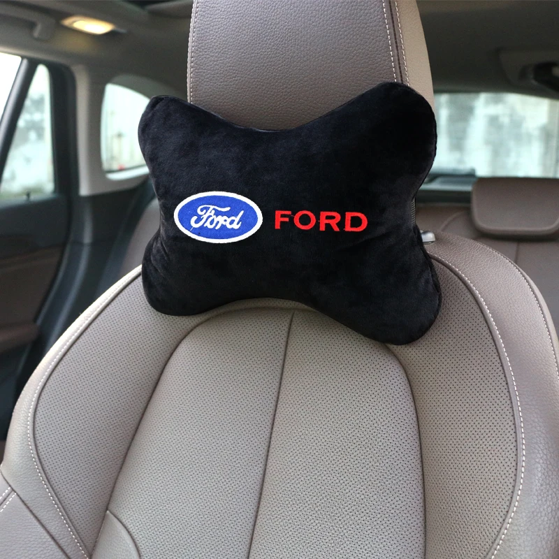 Подушка для автомобиля 3D теплая подушка шеи хлопок фланель чехол подголовника Ford