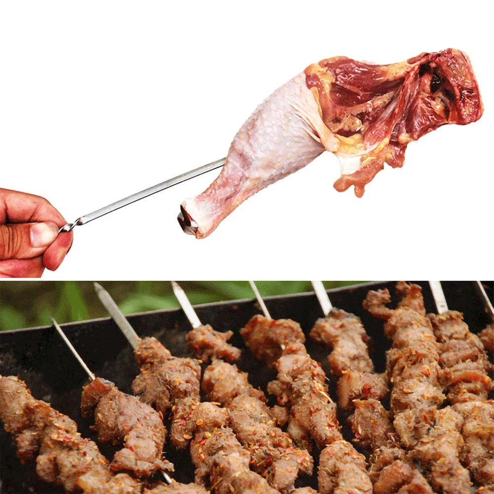 6 шт. открытый кемпинг стол для пикника мясо гуся круглый обжарки шампура Stick