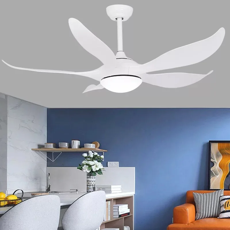 

Bedroom Living Room Ceiling Fan Lamp 52 Inch Mute Frequency Conversion Retro Indoor Home Decoration LED Lighting
