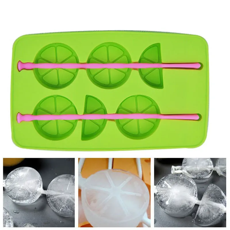 

Cartoon Cute Pattern Creative Lemon Shape Ice Cubes Tray Silicone Ice Cream Molds Maker Form Chocolate Mold For Party