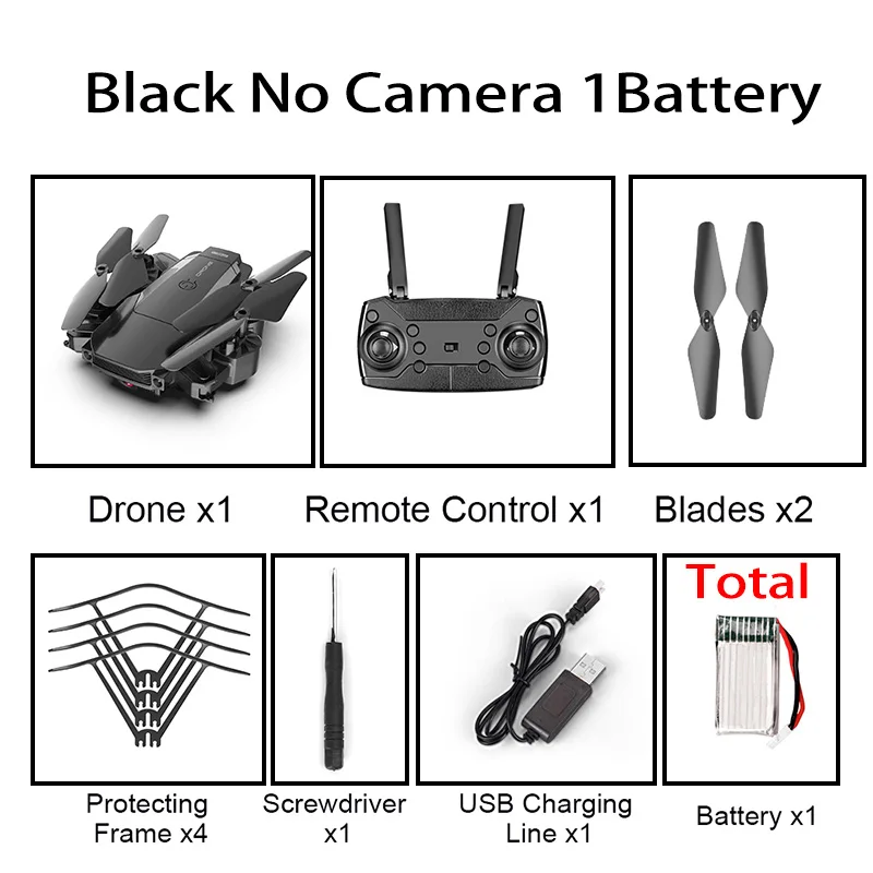 black Nocamera1B Bag F84 Квадрокоптер беспроводной Радиоуправляемый Дрон с 4k 2MP HD камерой Wifi Fpv Вертолет складной Квадрокоптер для детей подарочная игрушка - Цвет: black Nocamera1B Bag