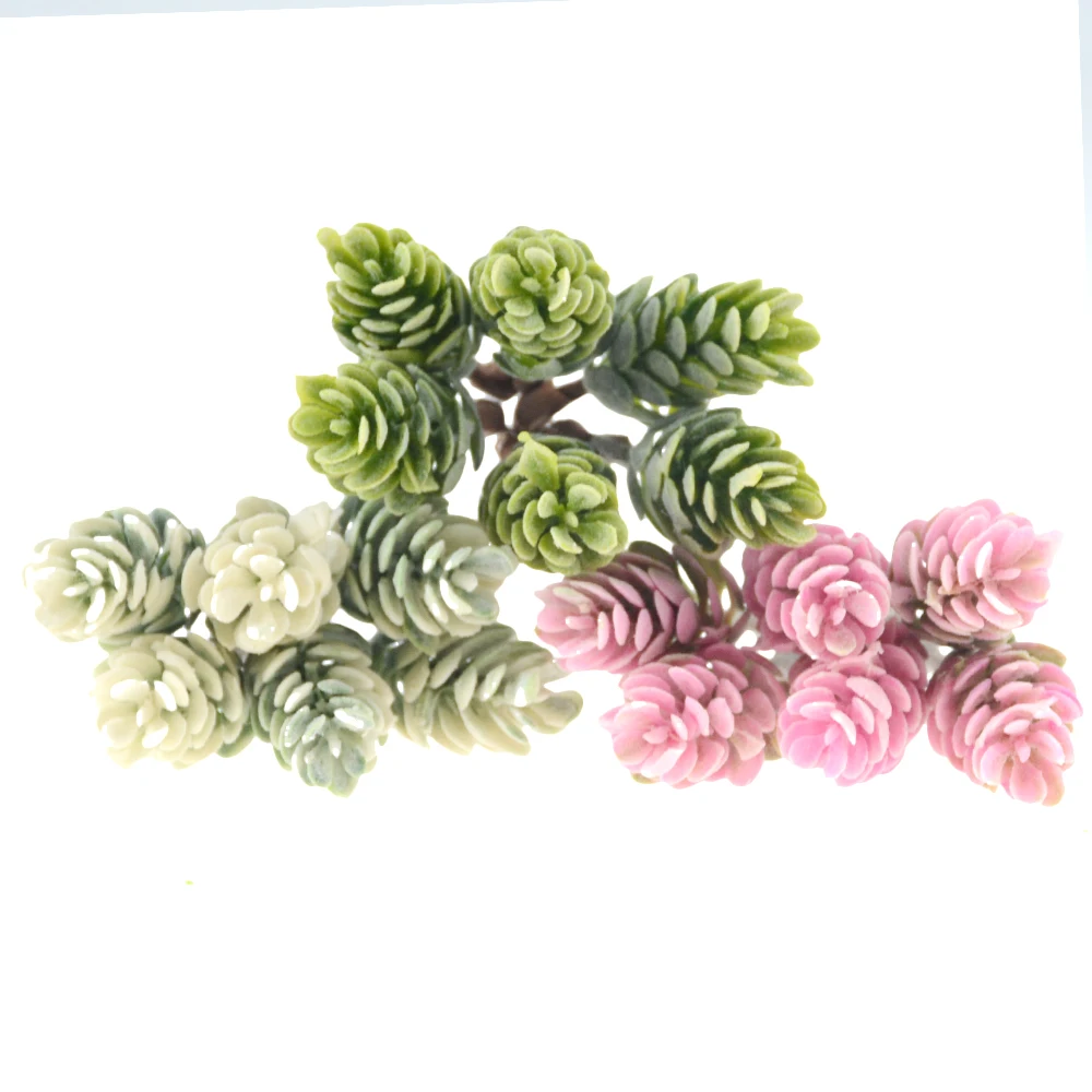 6 шт. цветные сосновые конусы искусственные цветы ананас искусственное растение