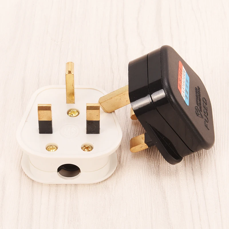 

1 Pcs 3 Pin UK Mains Top Plug 13A 230V Appliance Power Socket Fuse Adapter Household High Quality