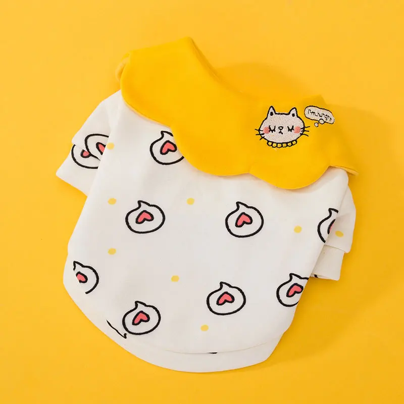 

Толстовка с капюшоном для маленьких собак и кошек, одежда для домашних животных с принтом, модная теплая одежда для чихуахуа, Осень-зима