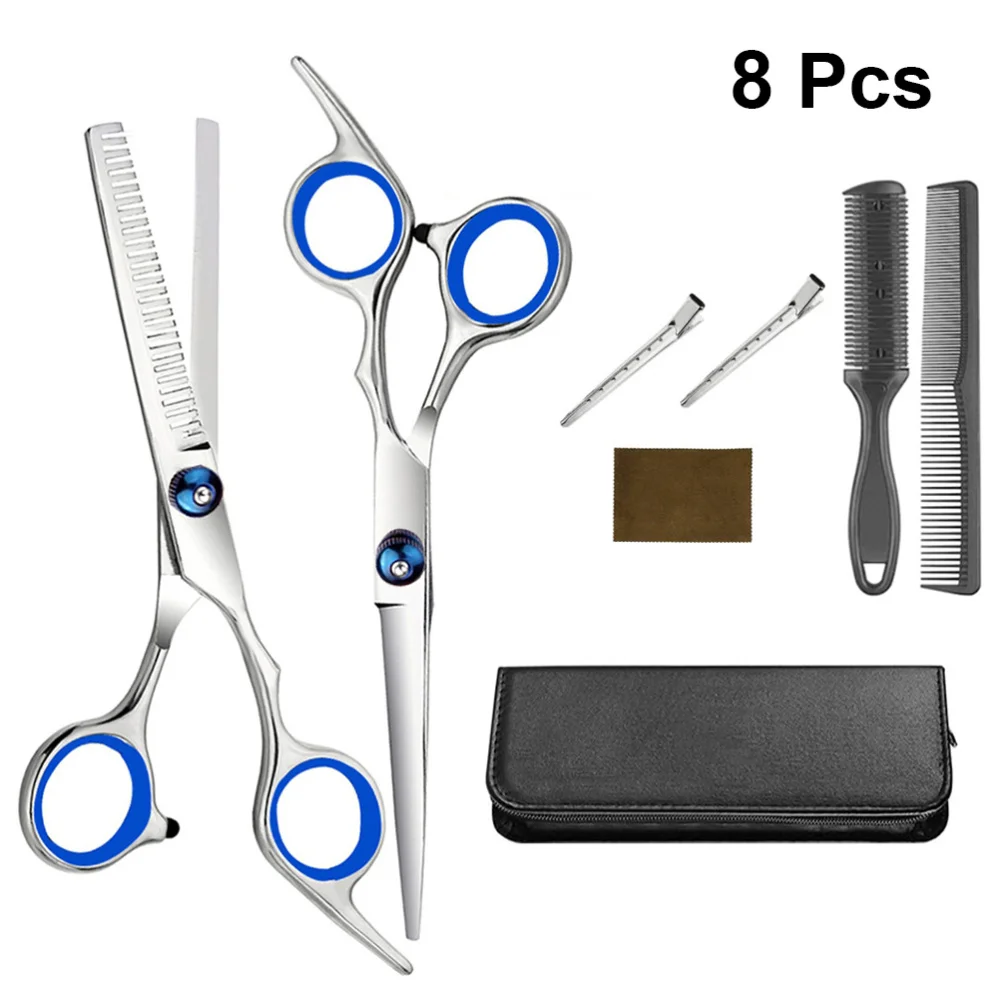 

1 Set/8pcs Professional Haircut Scissors Tools Kit Hair Cutting Supplies Barbershop Accessories for Daily Use