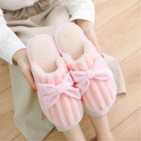 jianbudan plush home cotton shoes womens indoor comfortable slippers flat warm home slippers unisex style indoor plush shoes
