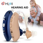 Портативный Перезаряжаемый слуховой аппарат, регулируемый звуковой усилитель тона с мягкой и умеренной глушью, настраиваемый слуховой аппарат, устройство