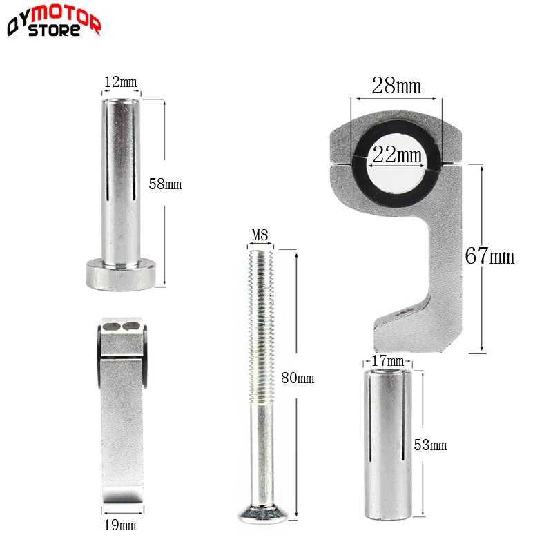Мотоциклетный цевье скобы для крепления держатель 22 / 28 мм ручка дооснащенный