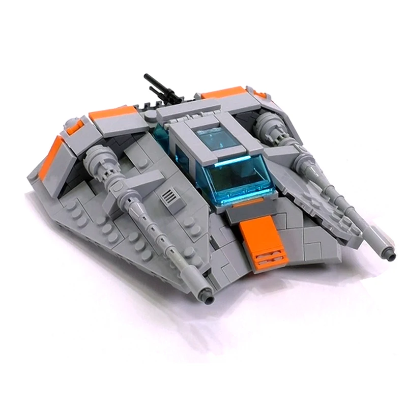 

BuildMOC star Movie Series Space Titanium vehicle MOC-15626 T-47 Snowspeeder Building Blocks DIY Educational Toys Kids Gift