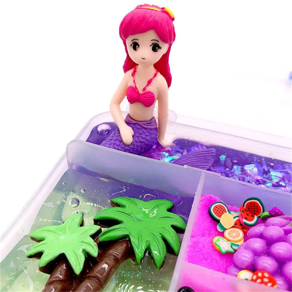 Детские очаровательные Slime мягкая глина для удаления слизи с кристаллами в грязи