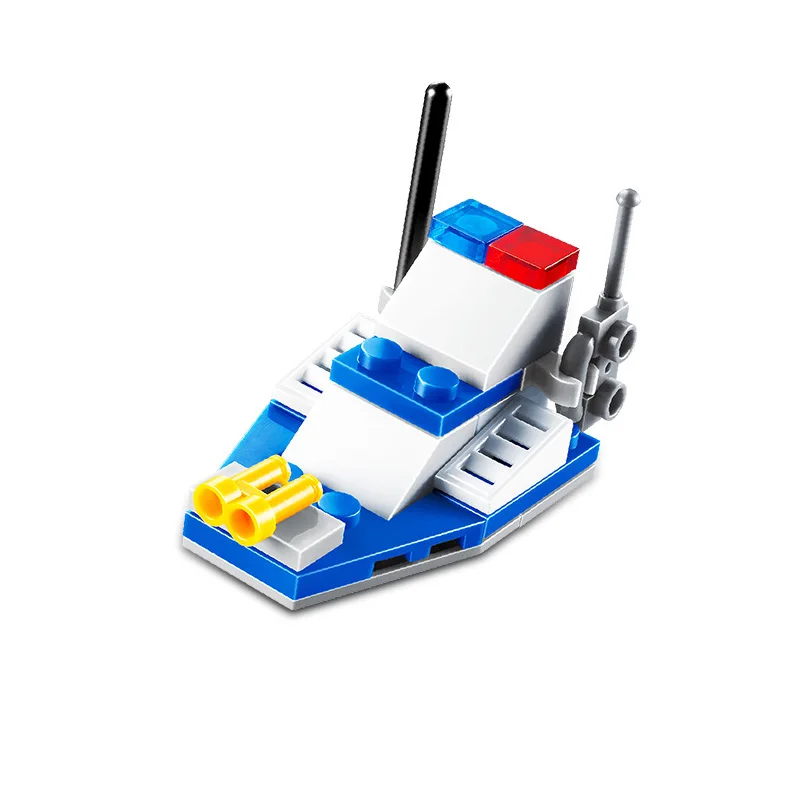 Строительный блок полицейская пожарная Серия автомобиль вертолет модель