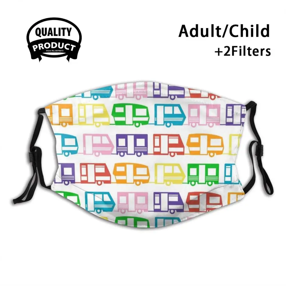 

Маска для лица от пыли для лагеря, моющаяся, с фильтром, многоцветная