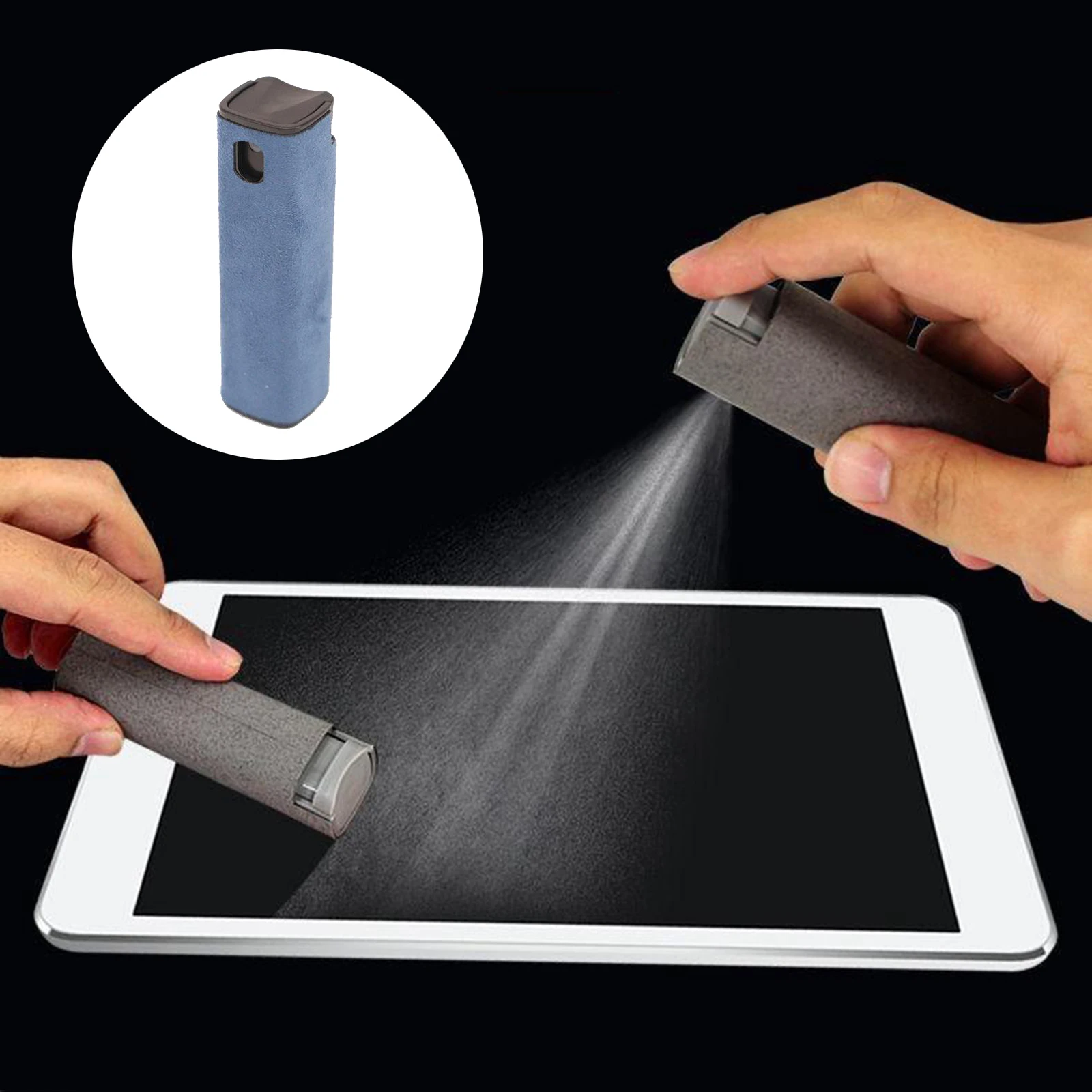 Protable 2 In 1 Phone Screen Cleaner Spray Microfiber Cloth Set Cleaning Artifact Computer Mobile Phone Screen Dust Removal