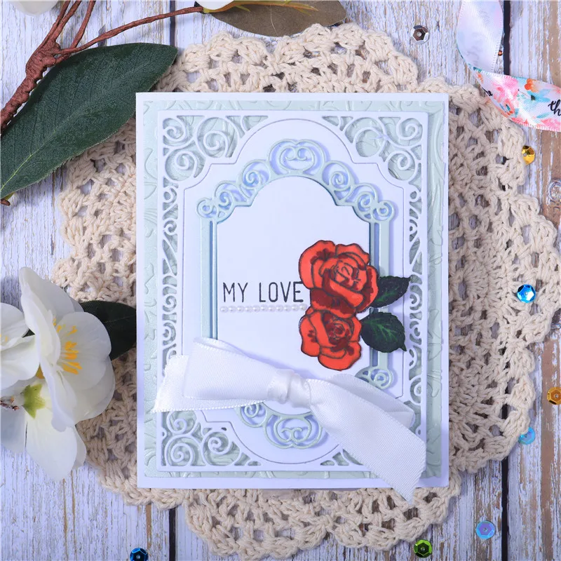 DiyArts 2020 New Lace Frame Cutting Dies Metal Scrapbooking Album Card Making Embossing Stencil Cuts Decoration | Дом и сад